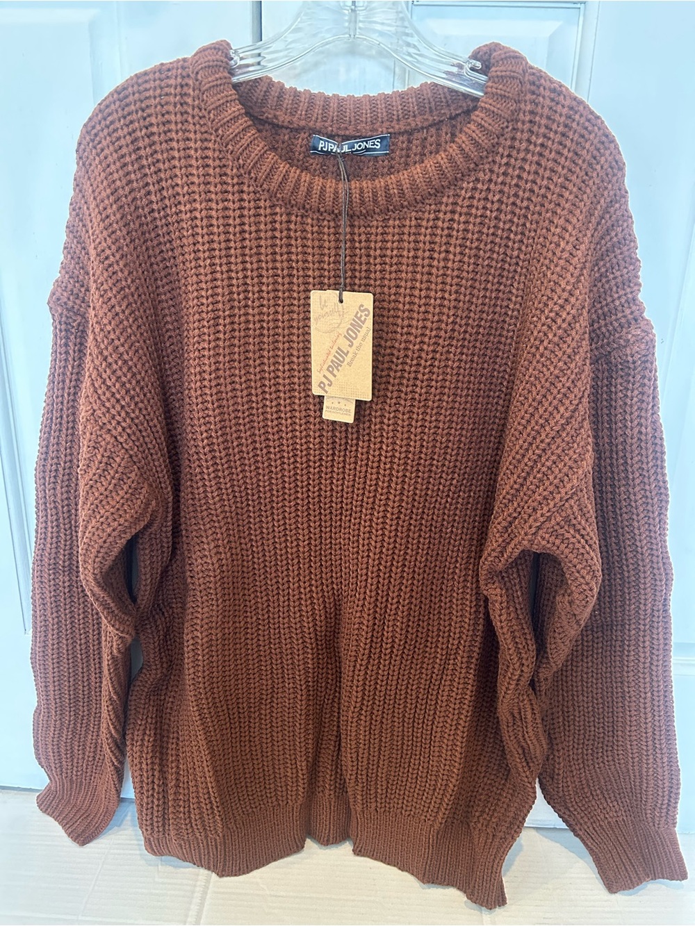 JP Paul Jones Men's Chunky Knit Sweater in Brown